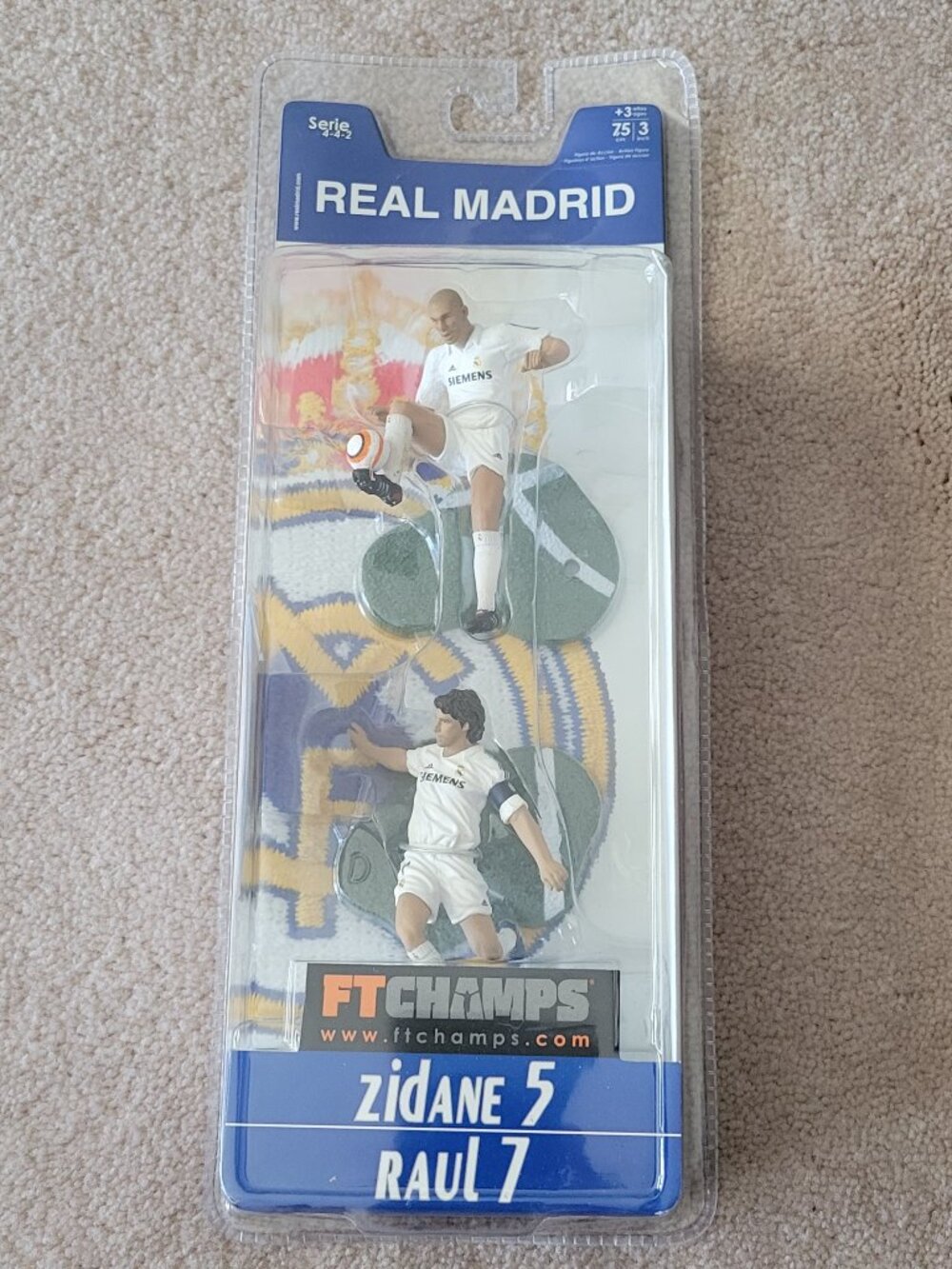 Zidane Raul FT Champs Real Madrid Football Fifa Soccer Figures Vintage